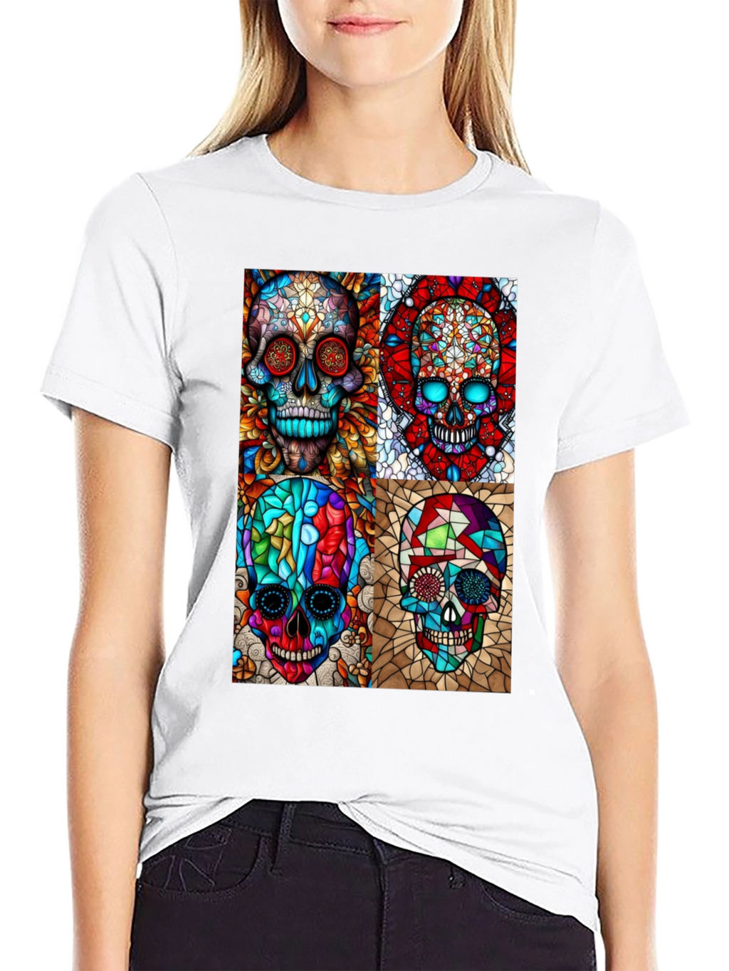Day of the Dead Skull Art Graphic T-Shirt