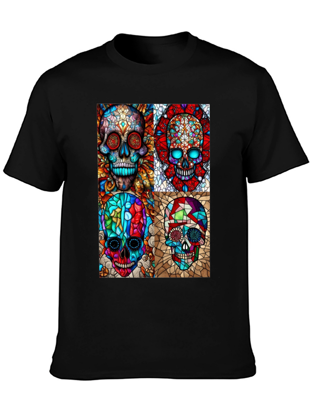 Day of the Dead Skull Art Graphic T-Shirt