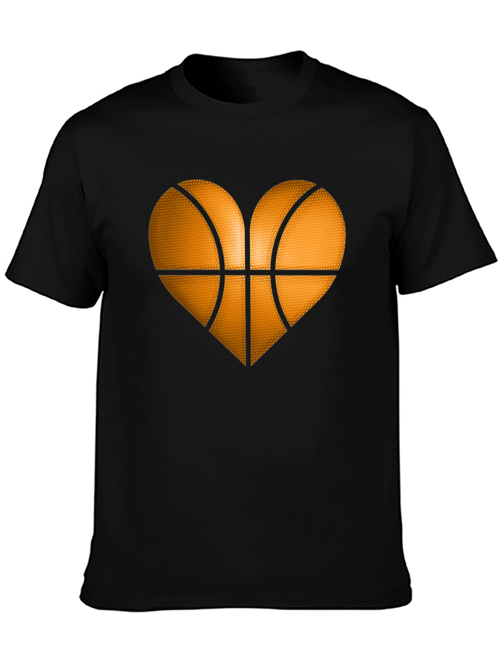 Basketball Heart Graphic Tee - Black T-Shirt