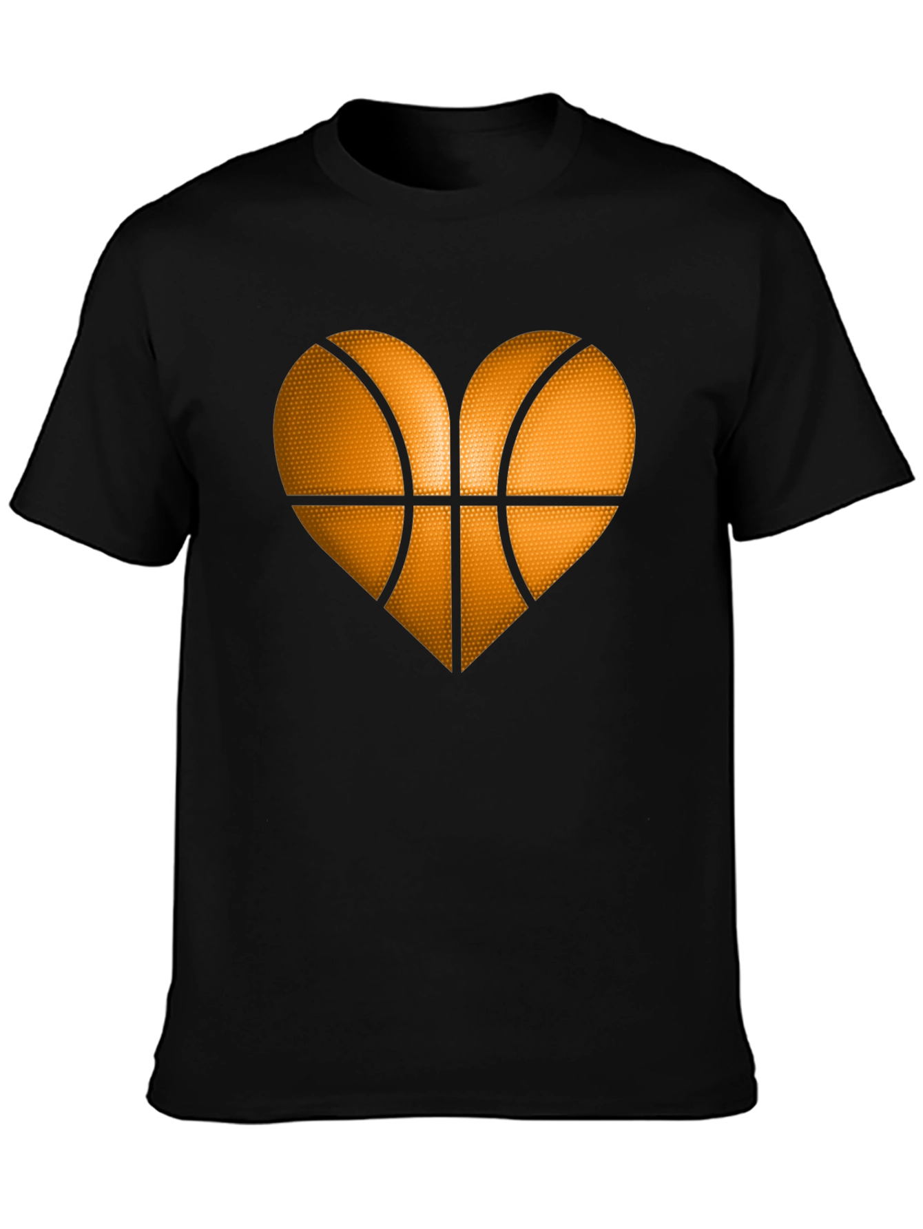 Basketball Heart Graphic Tee - Black T-Shirt