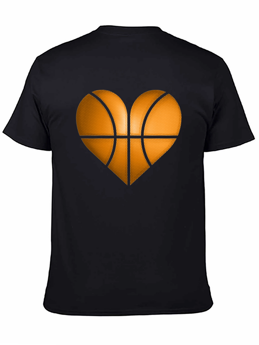Basketball Heart Graphic Tee - Black T-Shirt