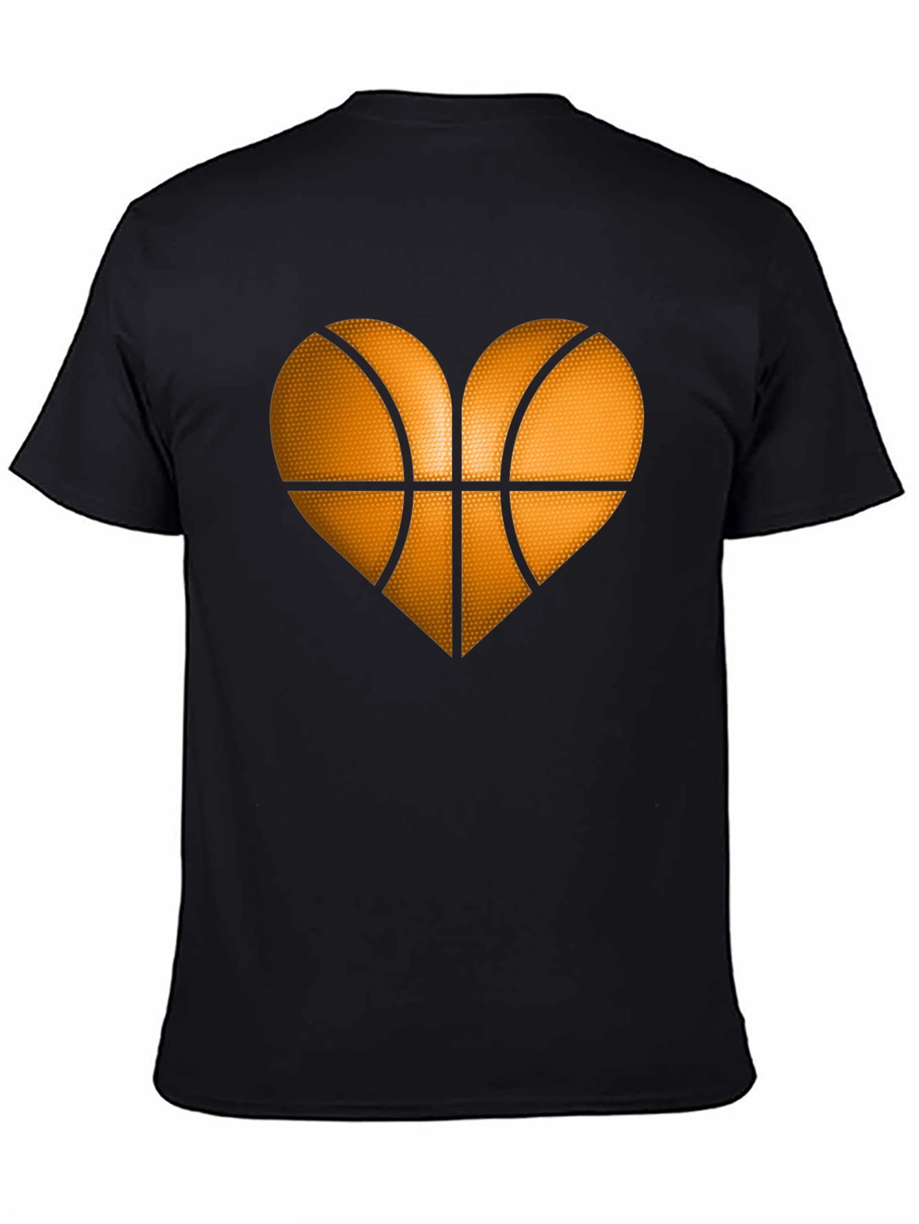 Basketball Heart Graphic Tee - Black T-Shirt