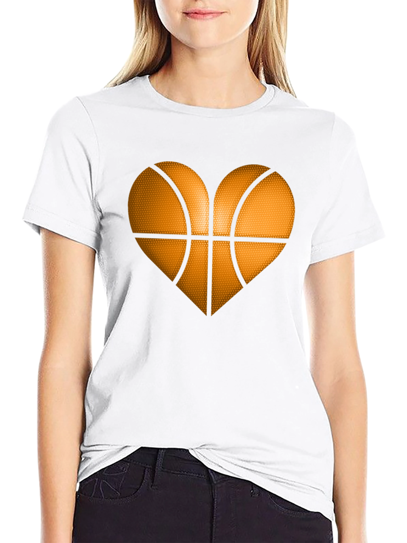 Basketball Heart Graphic Tee - Black T-Shirt