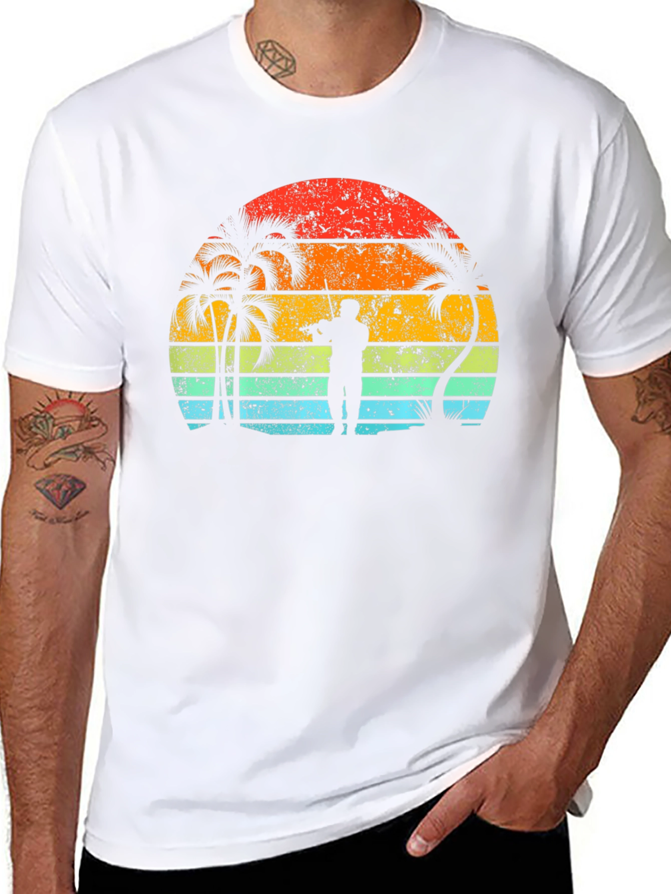 Sunset Musician Black T-Shirt