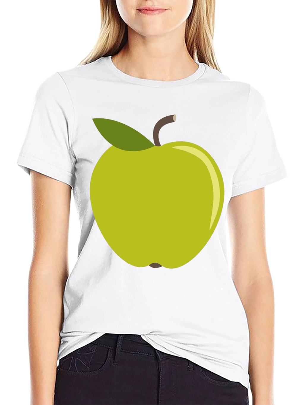 Green Apple Graphic Tee - Casual Cotton T-Shirt