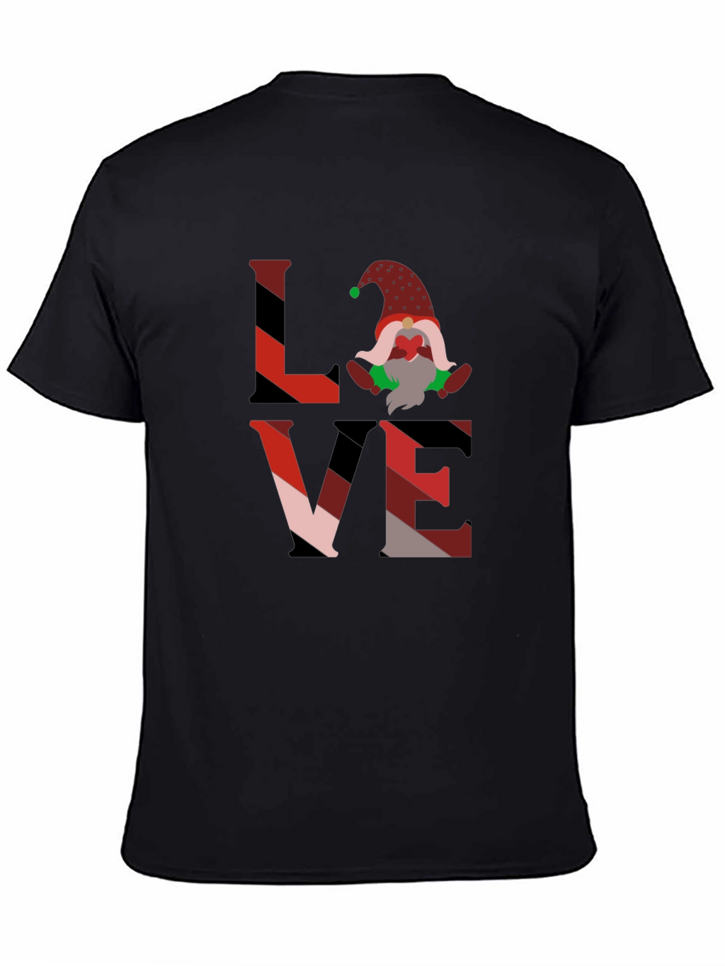 Love Gnome Graphic T-Shirt - Festive Holiday Wear