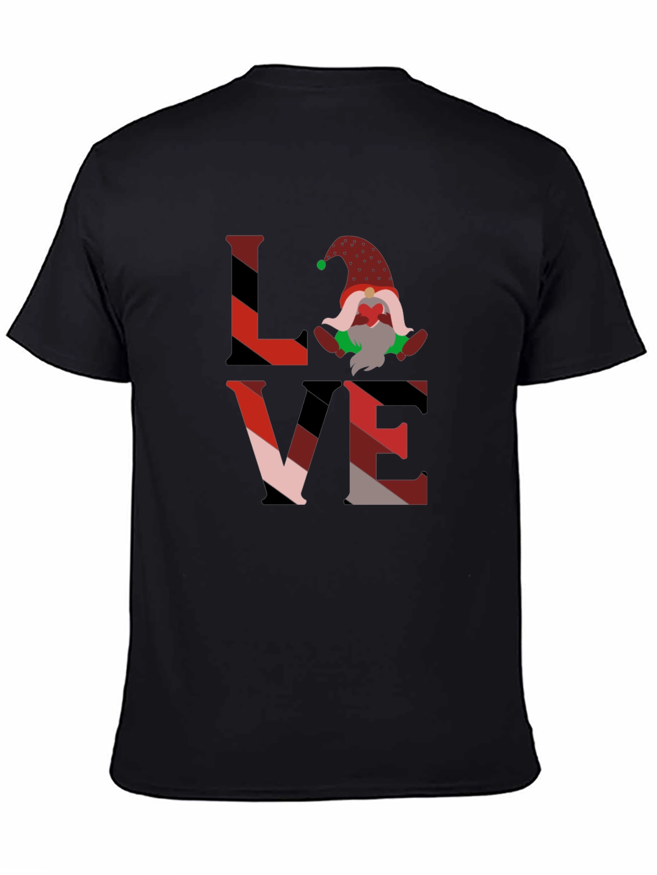 Love Gnome Graphic T-Shirt - Festive Holiday Wear