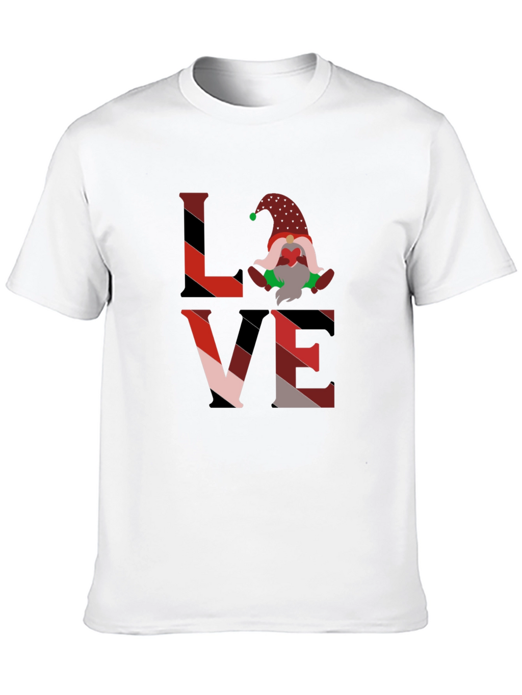 Love Gnome Graphic T-Shirt - Festive Holiday Wear