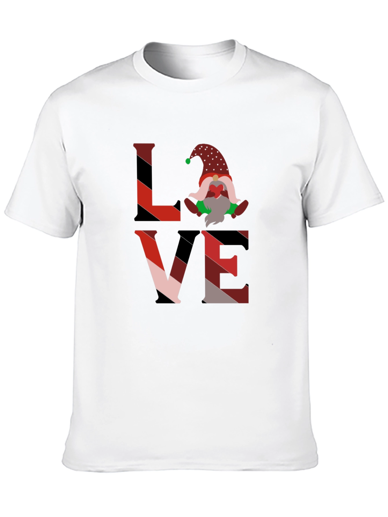 Love Gnome Graphic T-Shirt - Festive Holiday Wear