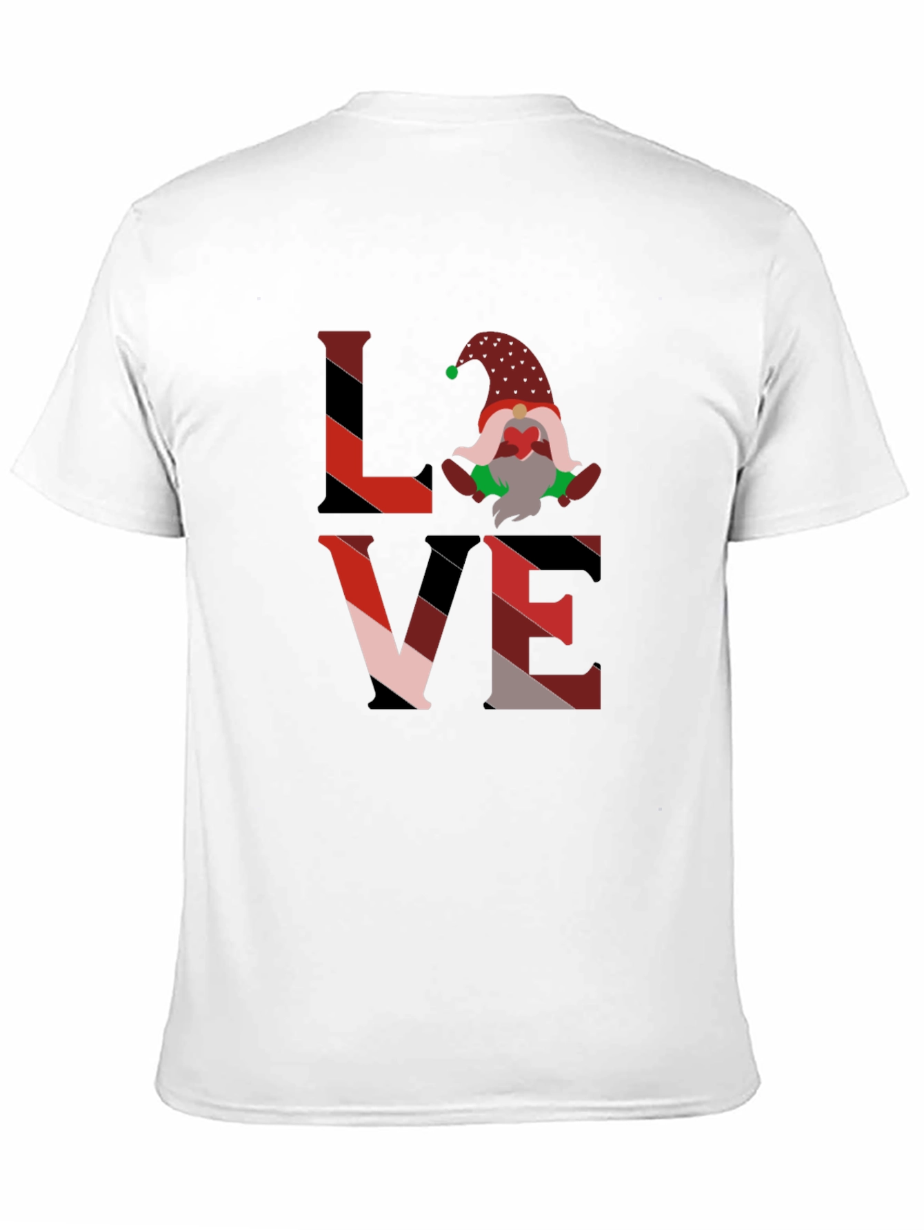 Love Gnome Graphic T-Shirt - Festive Holiday Wear