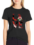 Love Gnome Graphic T-Shirt - Festive Holiday Wear