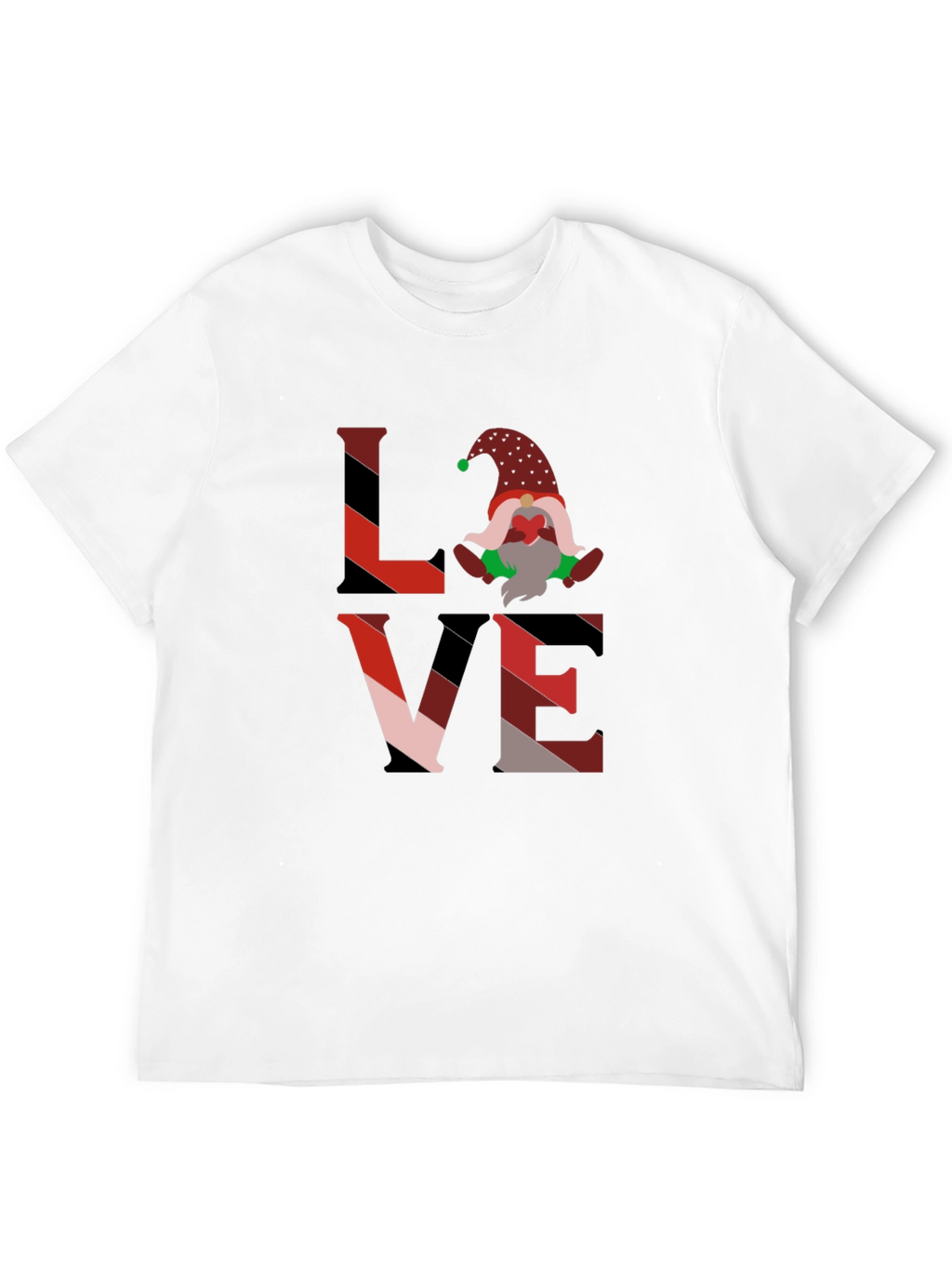 Love Gnome Graphic T-Shirt - Festive Holiday Wear
