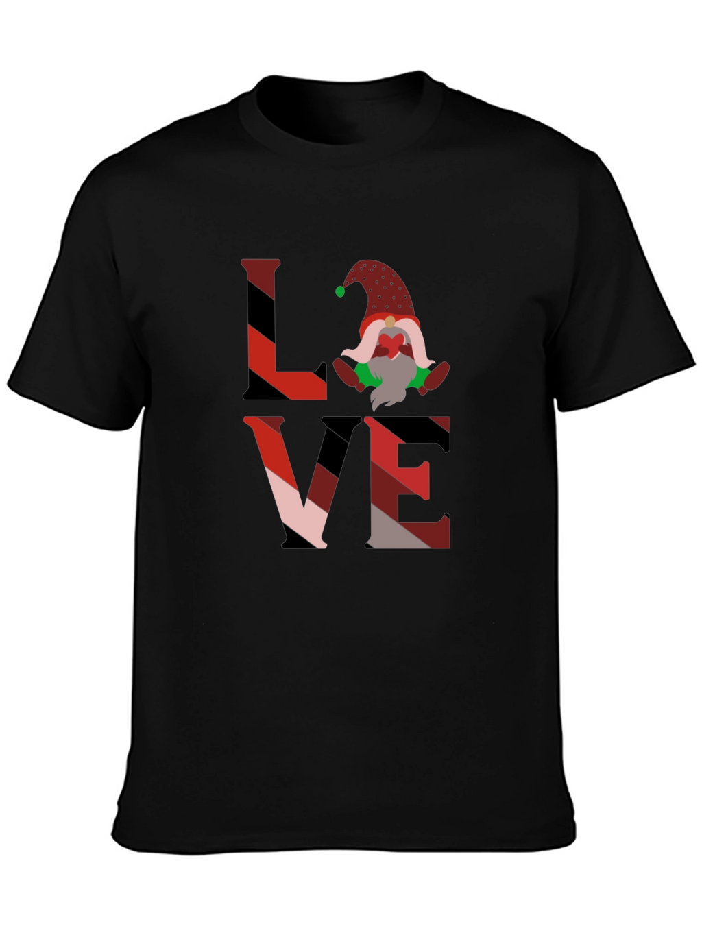 Love Gnome Graphic T-Shirt - Festive Holiday Wear