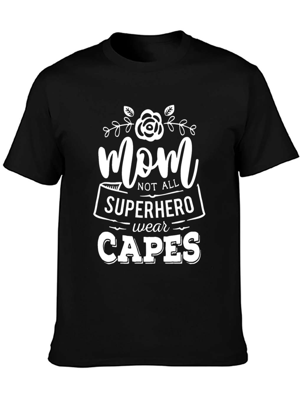 Mom Superhero T-Shirt - Black Graphic Tee