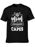 Mom Superhero T-Shirt - Black Graphic Tee