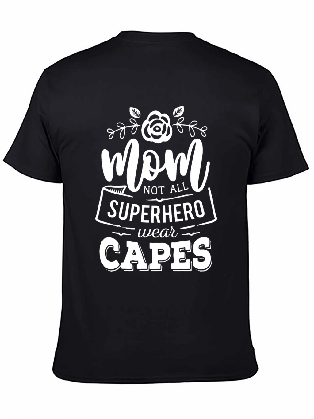 Mom Superhero T-Shirt - Black Graphic Tee