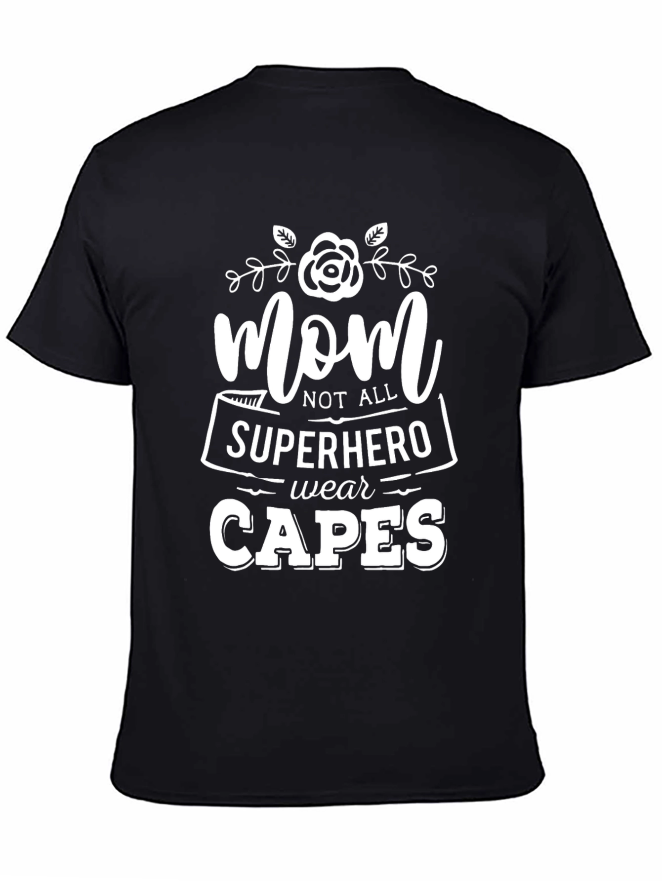 Mom Superhero T-Shirt - Black Graphic Tee