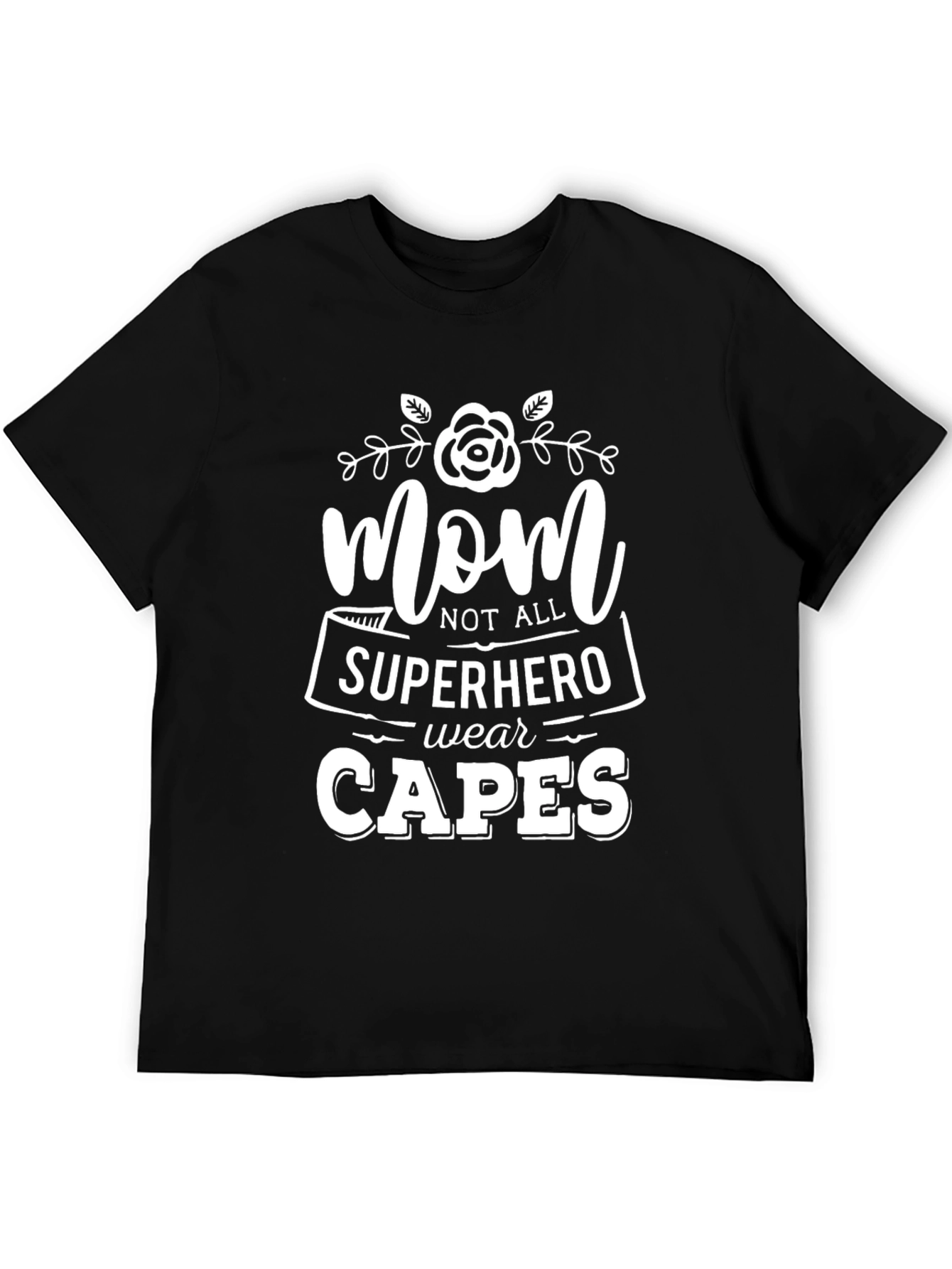 Mom Superhero T-Shirt - Black Graphic Tee