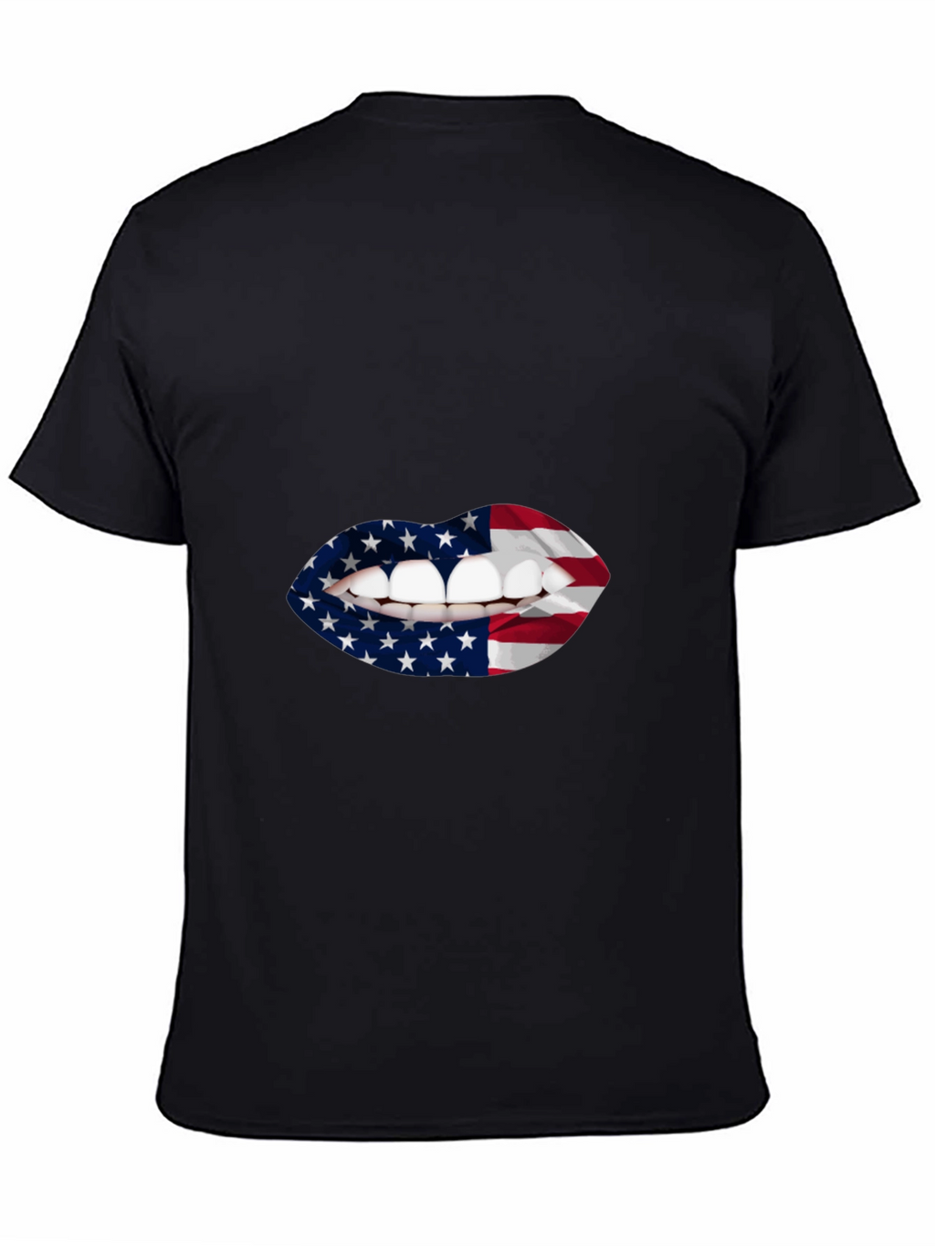 USA Flag Lips Graphic T-Shirt