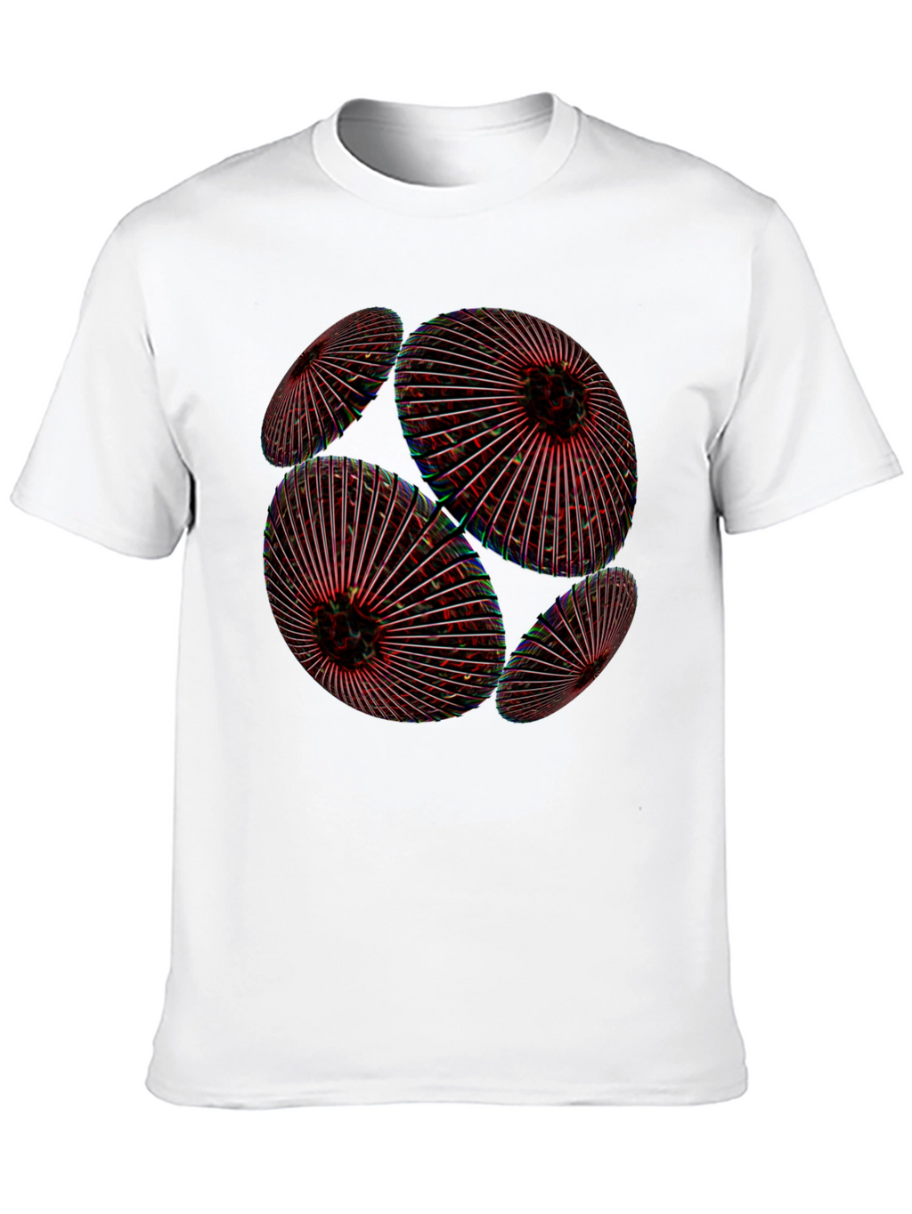 Abstract Geometric Orb Black T-Shirt