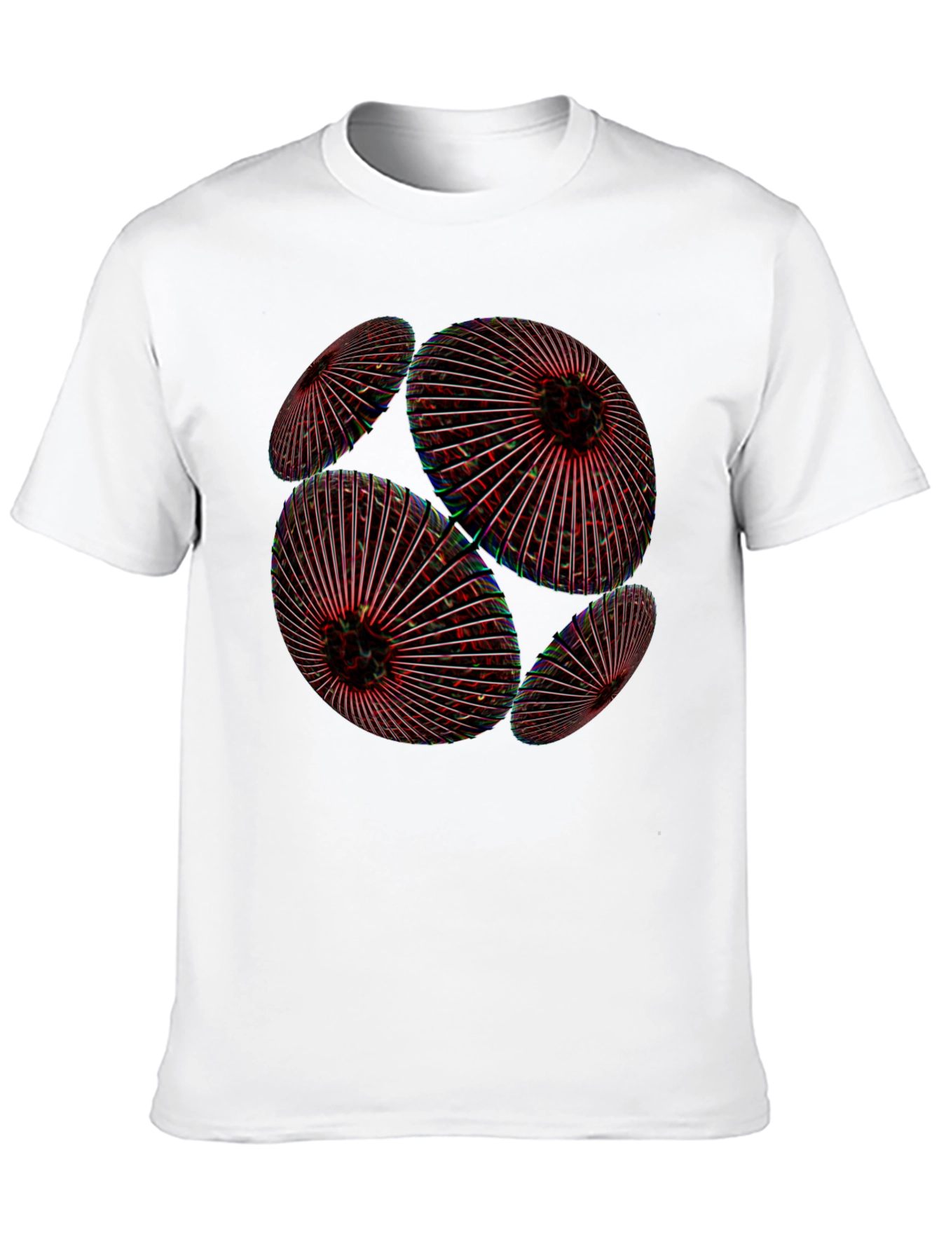 Abstract Geometric Orb Black T-Shirt