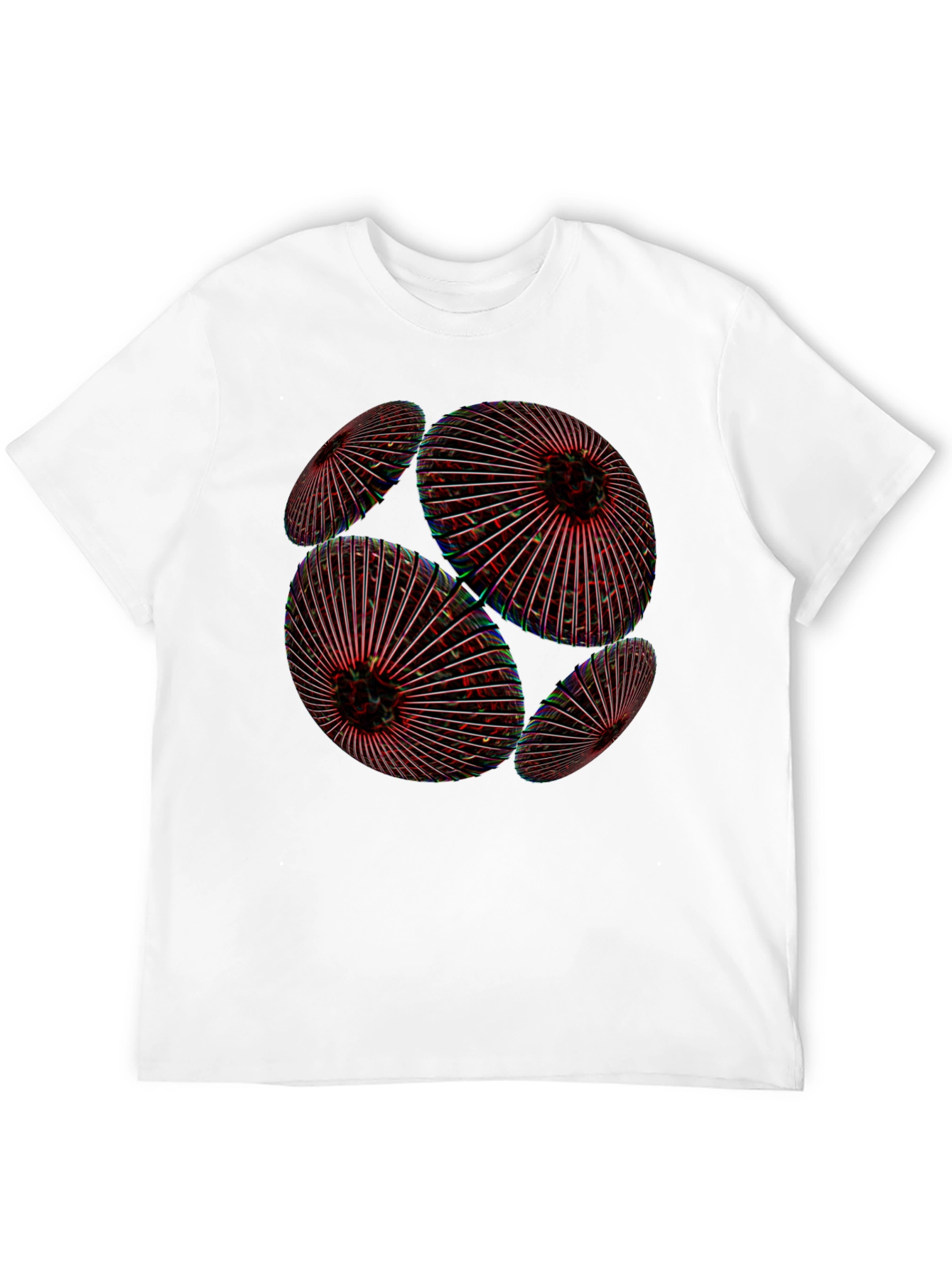 Abstract Geometric Orb Black T-Shirt