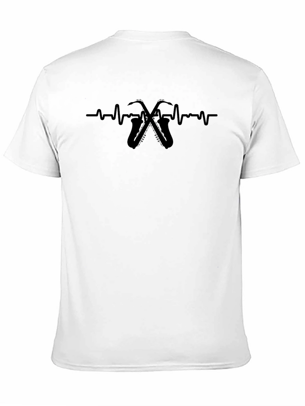 Saxophone Heartbeat Graphic Tee - Musician T-Shirt