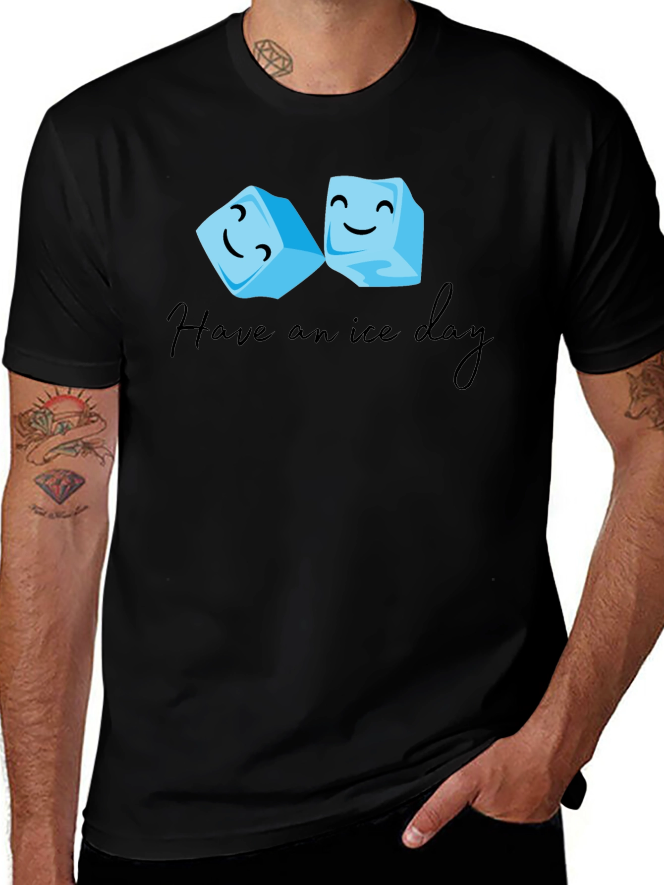 Have an Ice Day Black T-Shirt