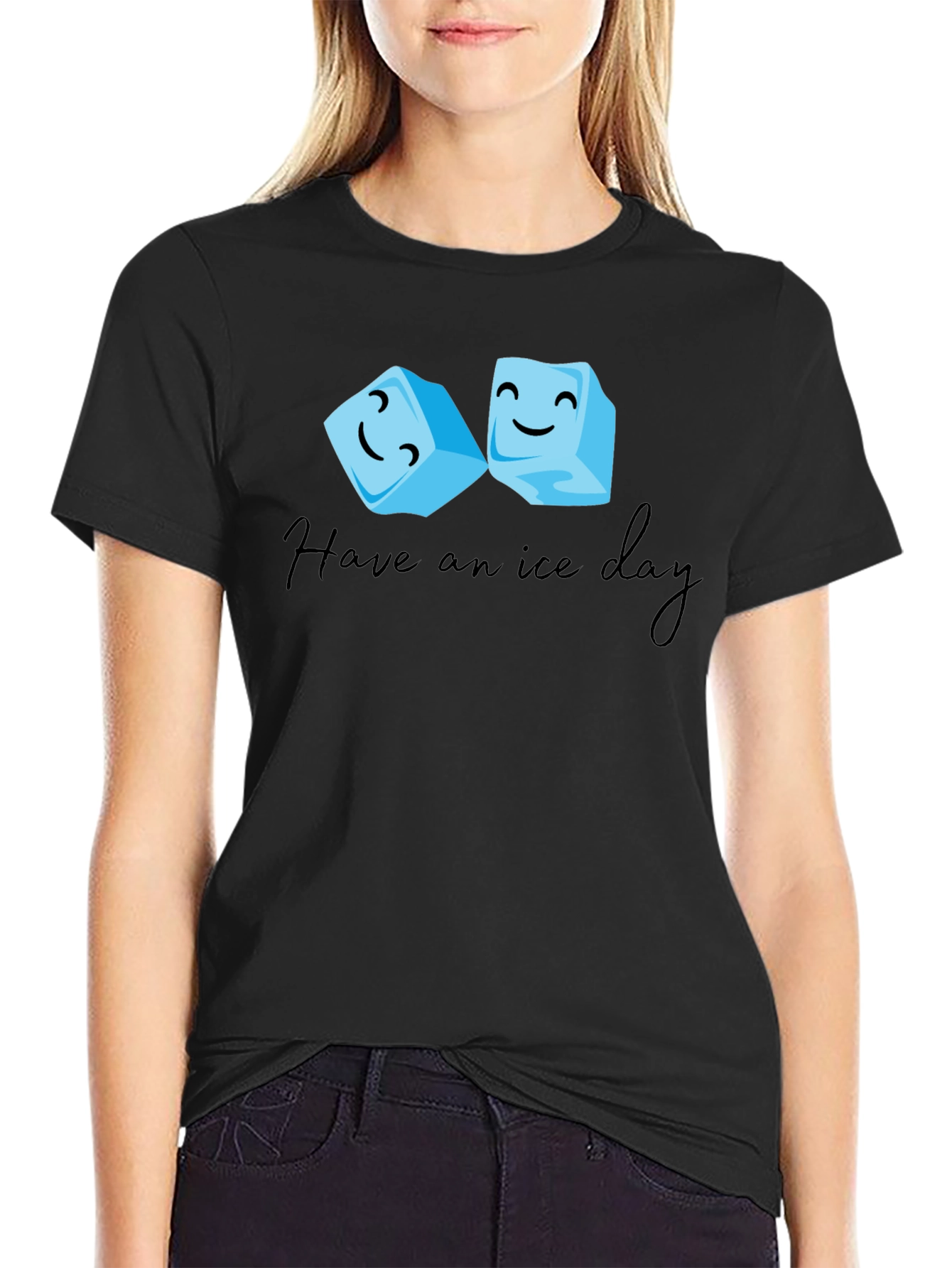 Have an Ice Day Black T-Shirt