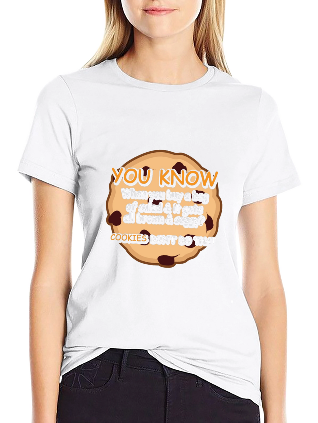 Cookie vs Salad T-Shirt Funny Foodie Tee