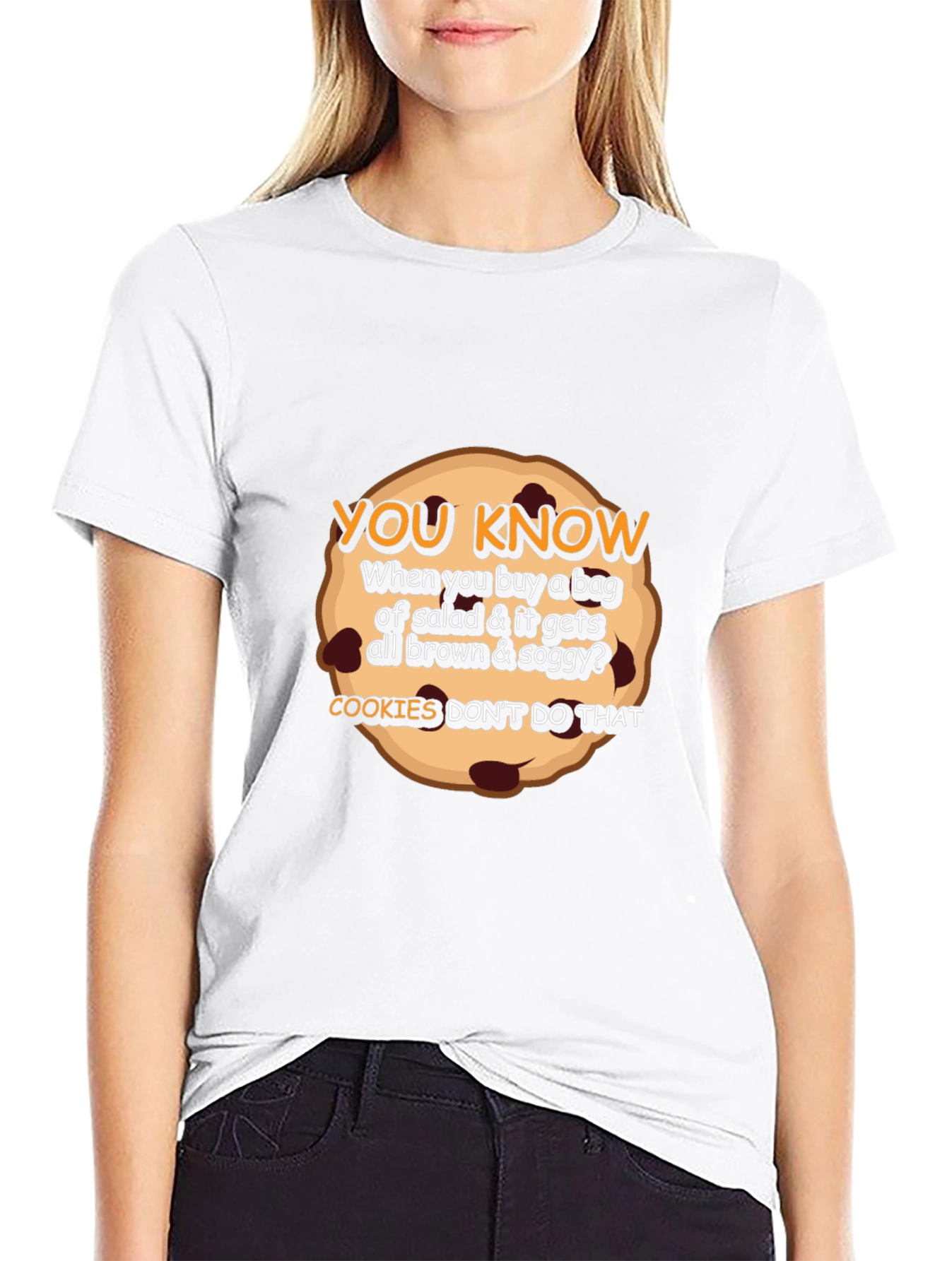 Cookie vs Salad T-Shirt Funny Foodie Tee