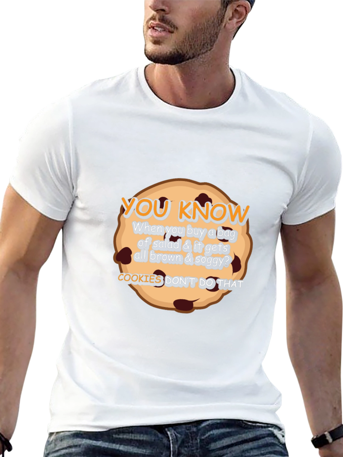 Cookie vs Salad T-Shirt Funny Foodie Tee