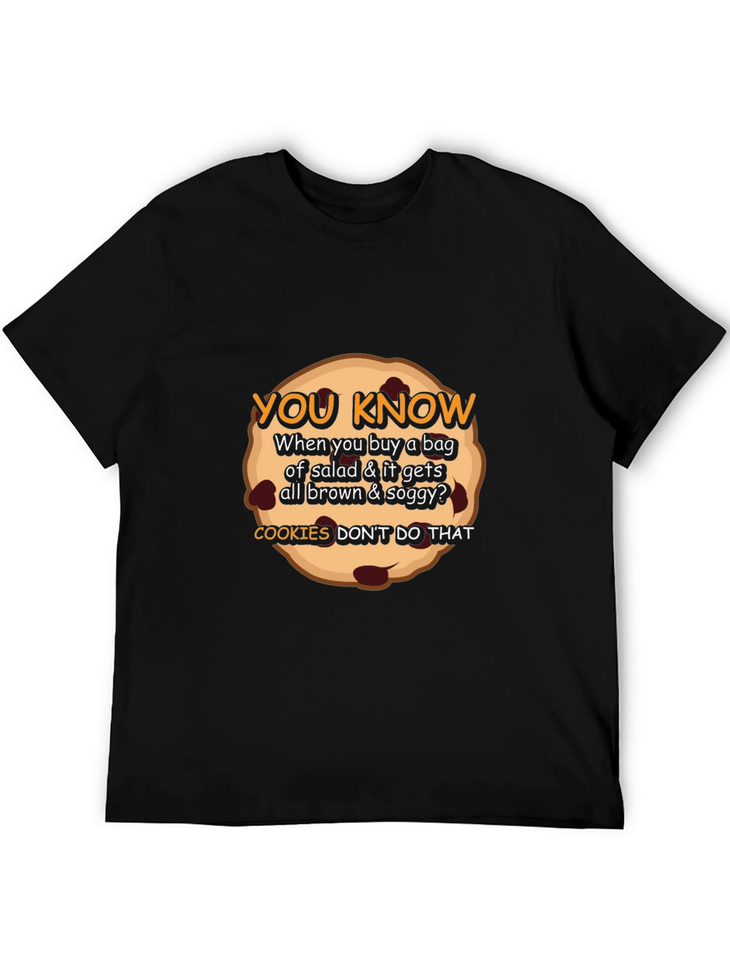 Cookie vs Salad T-Shirt Funny Foodie Tee