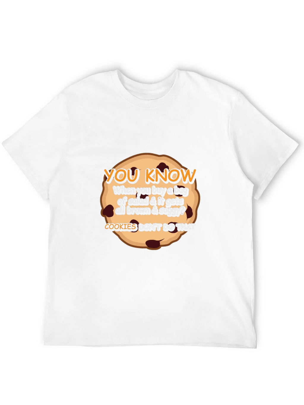 Cookie vs Salad T-Shirt Funny Foodie Tee