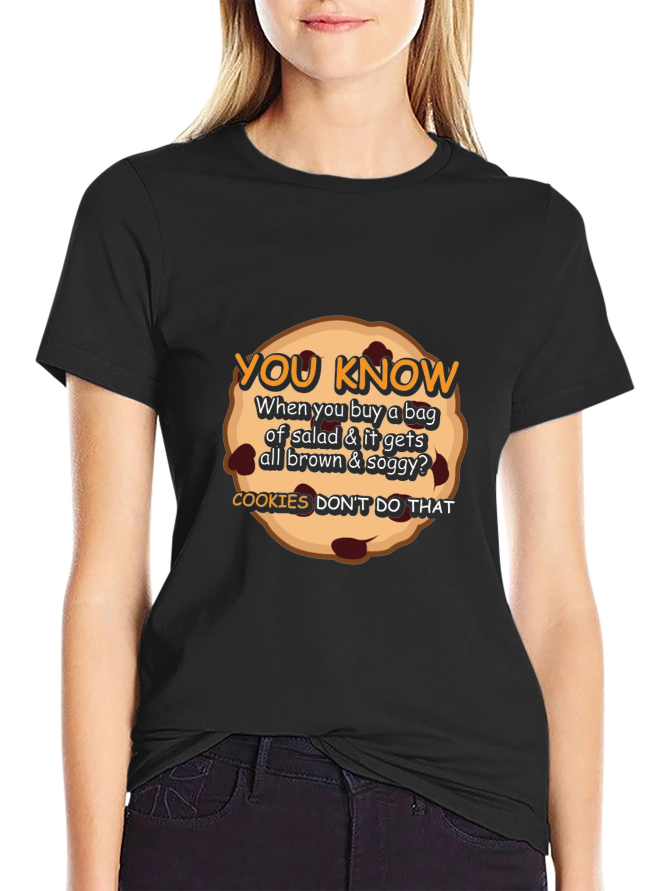 Cookie vs Salad T-Shirt Funny Foodie Tee