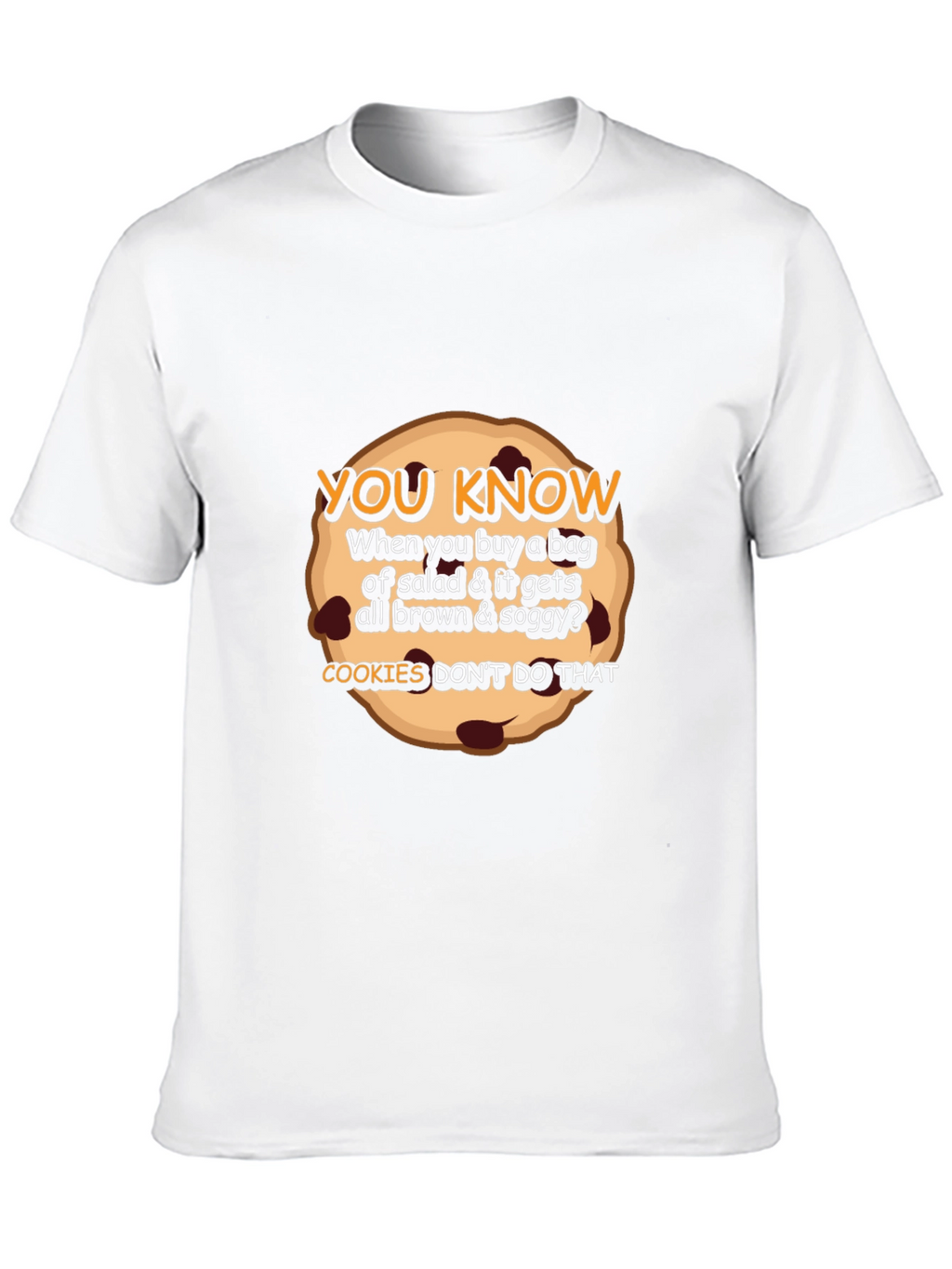 Cookie vs Salad T-Shirt Funny Foodie Tee