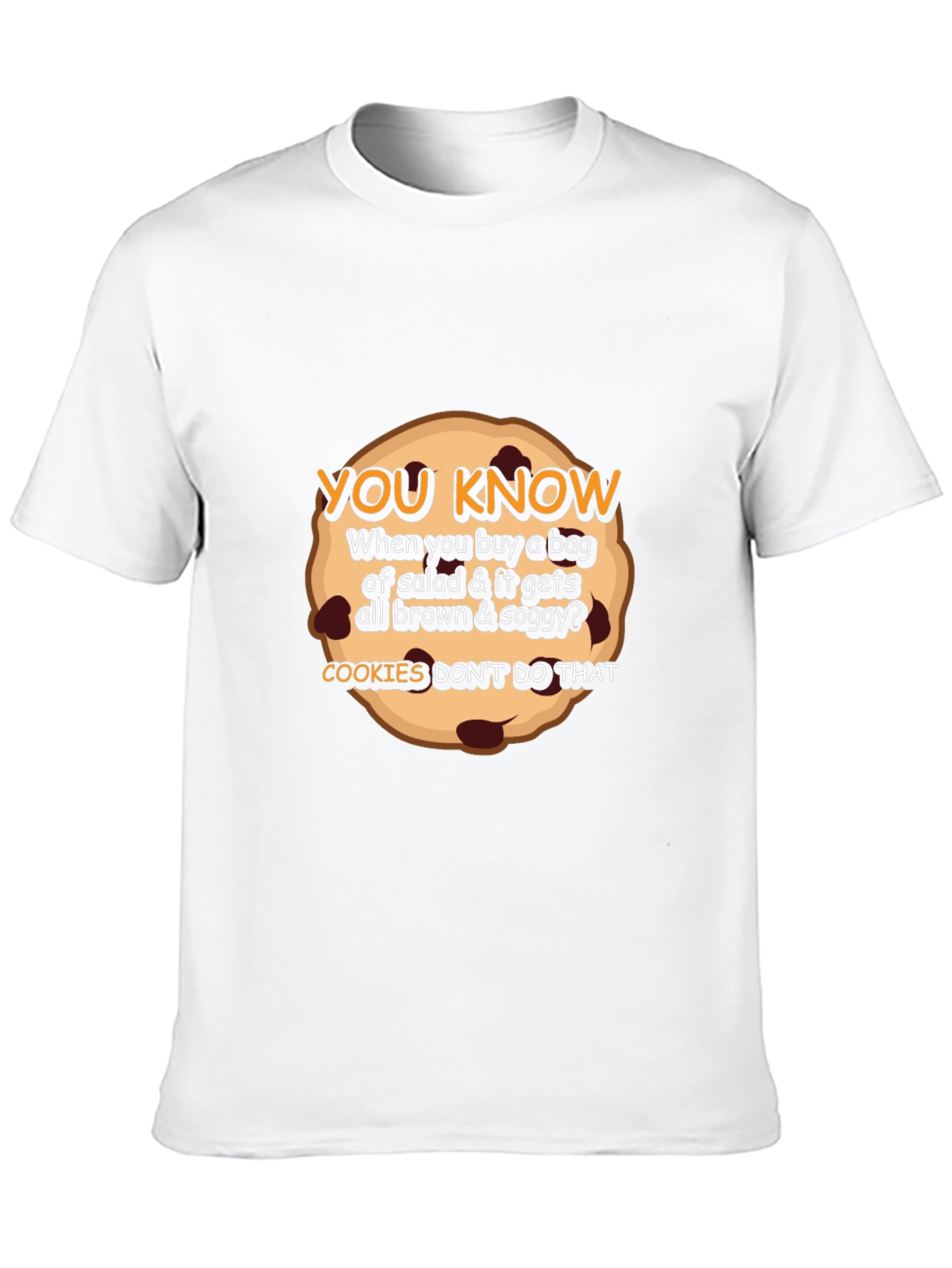 Cookie vs Salad T-Shirt Funny Foodie Tee