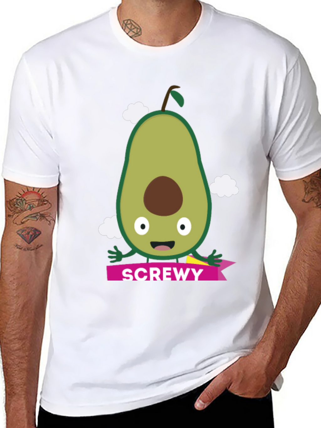 Screw-y Avocado Graphic Tee - Funny Pun T-Shirt