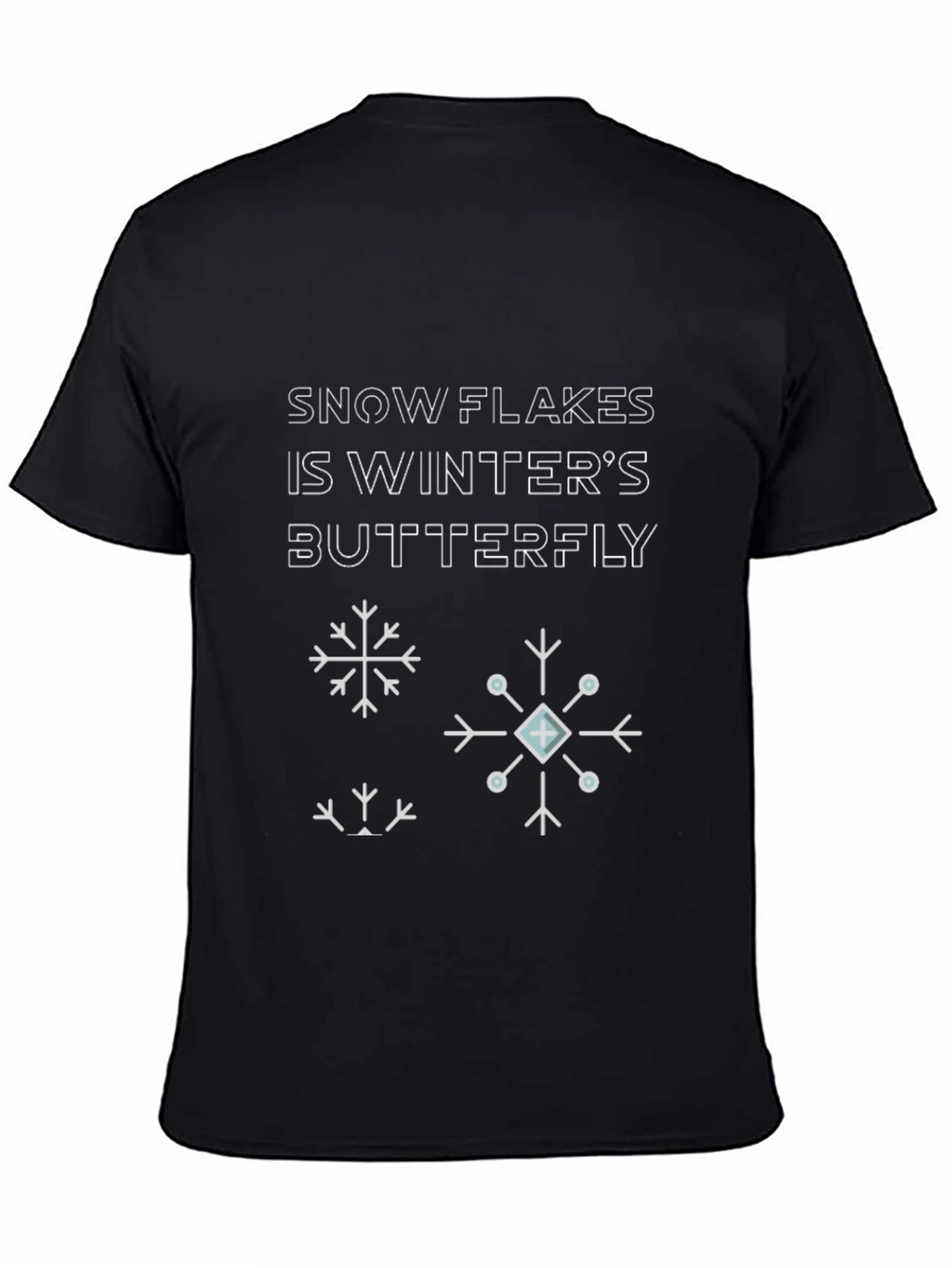 Snowflake Winter Butterfly Graphic Tee