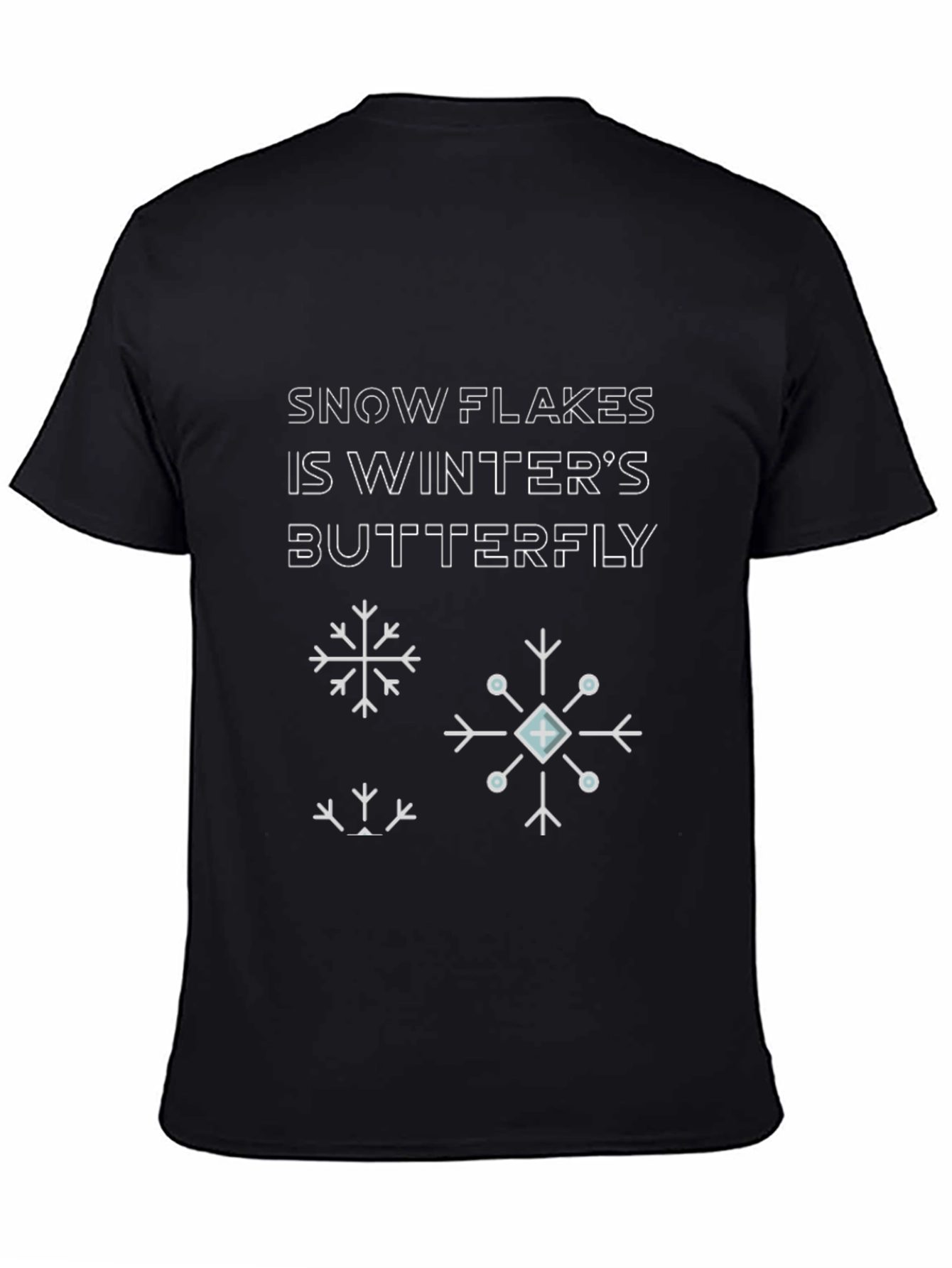 Snowflake Winter Butterfly Graphic Tee