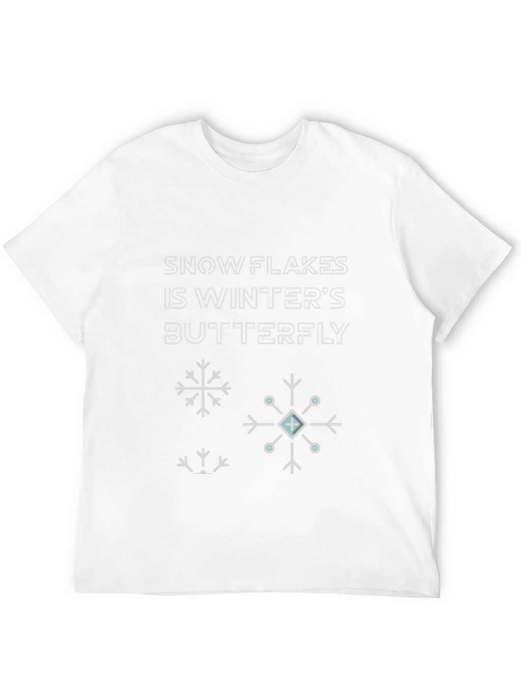 Snowflake Winter Butterfly Graphic Tee