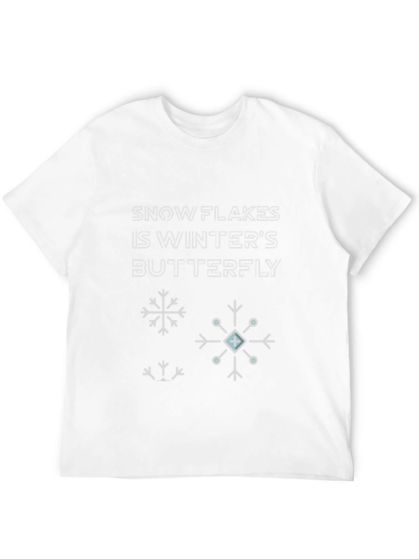 Snowflake Winter Butterfly Graphic Tee