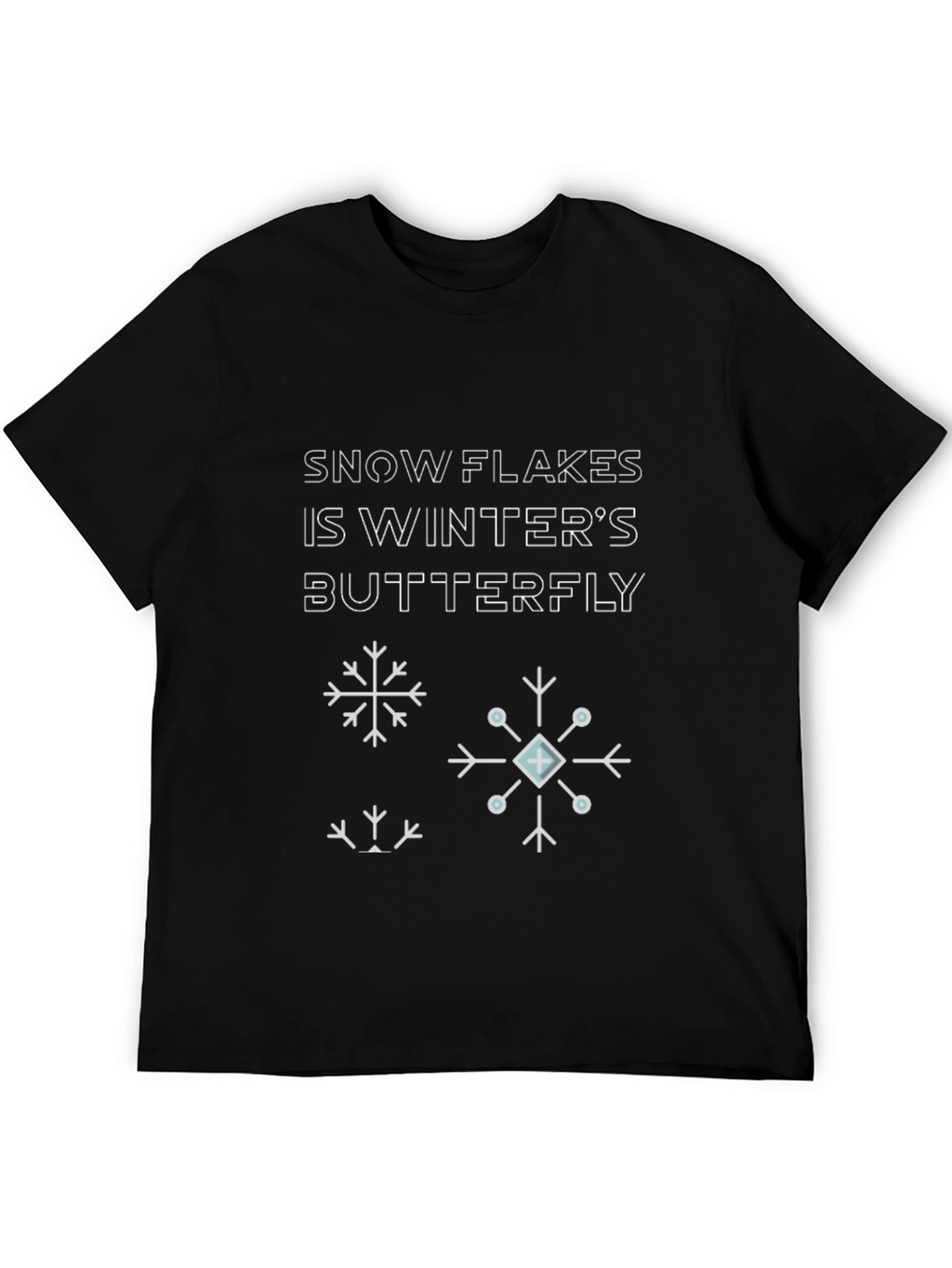 Snowflake Winter Butterfly Graphic Tee