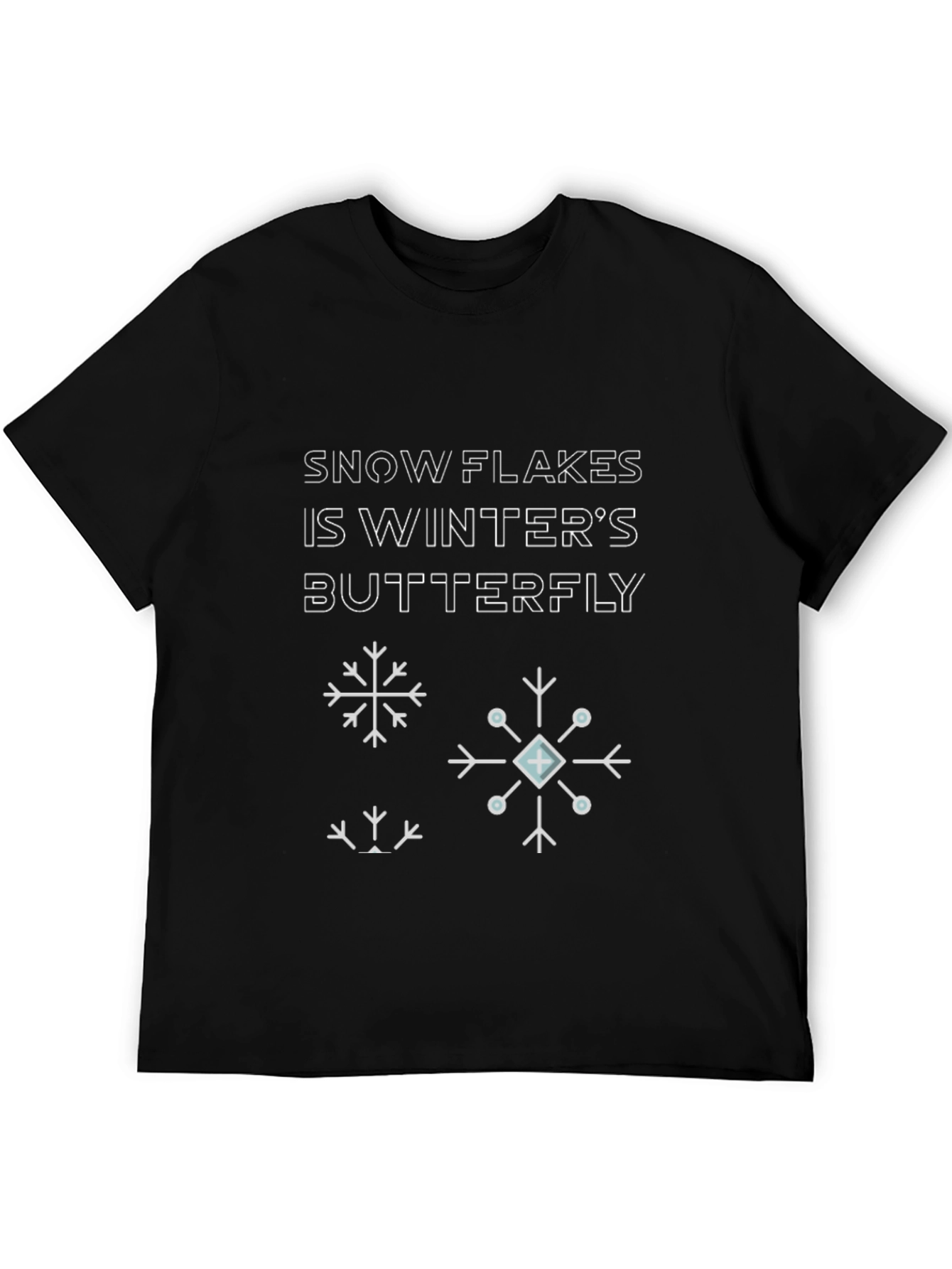 Snowflake Winter Butterfly Graphic Tee