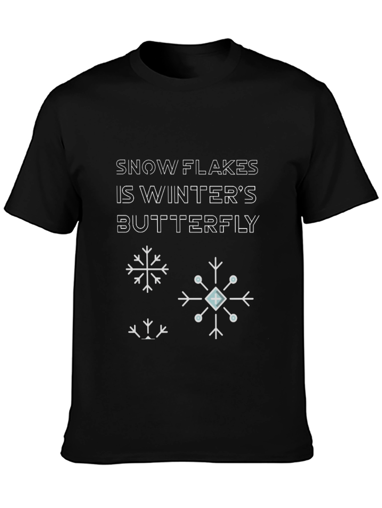 Snowflake Winter Butterfly Graphic Tee