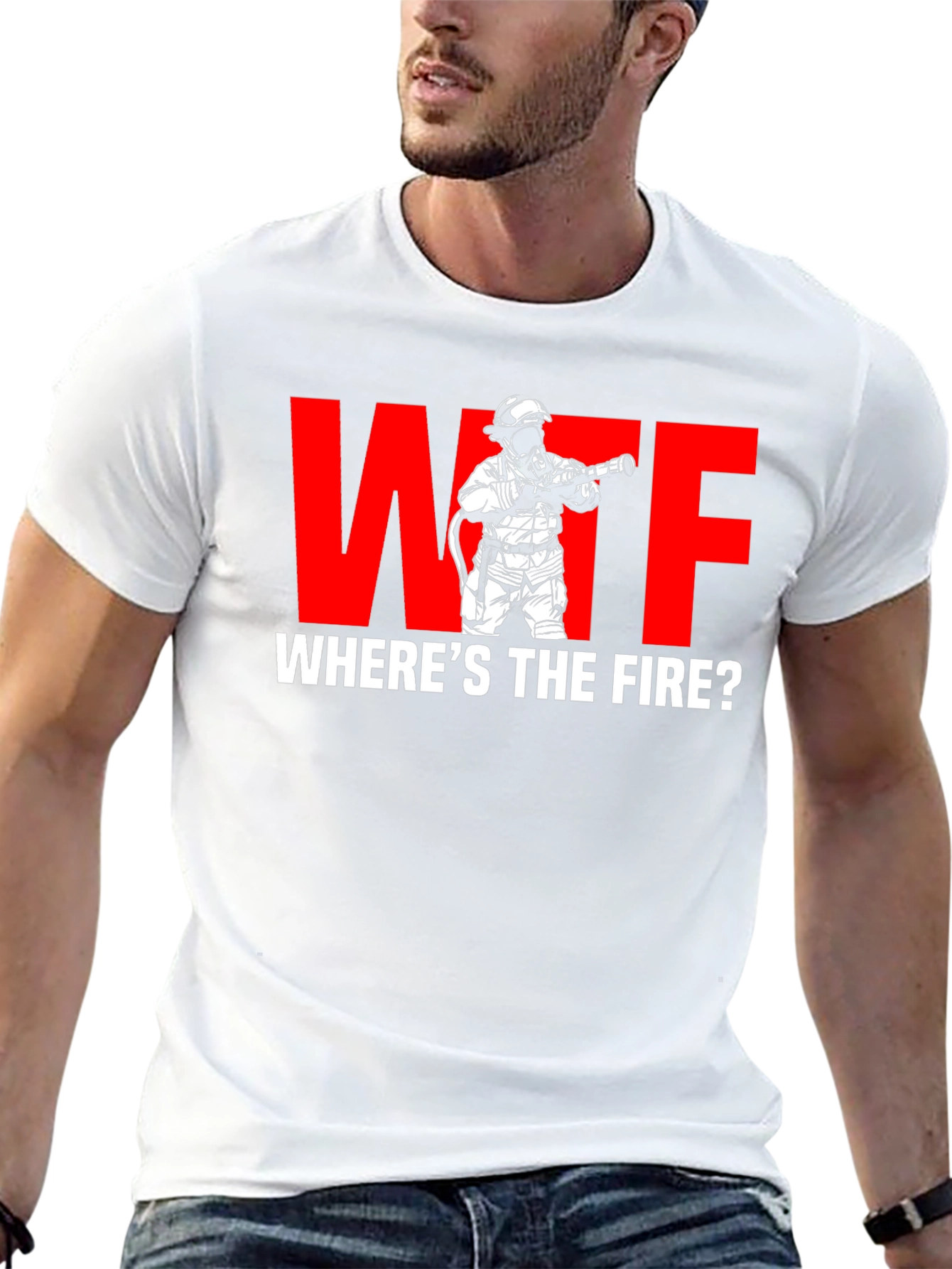 WTF Wheres the Fire? Firefighter Humor T-Shirt