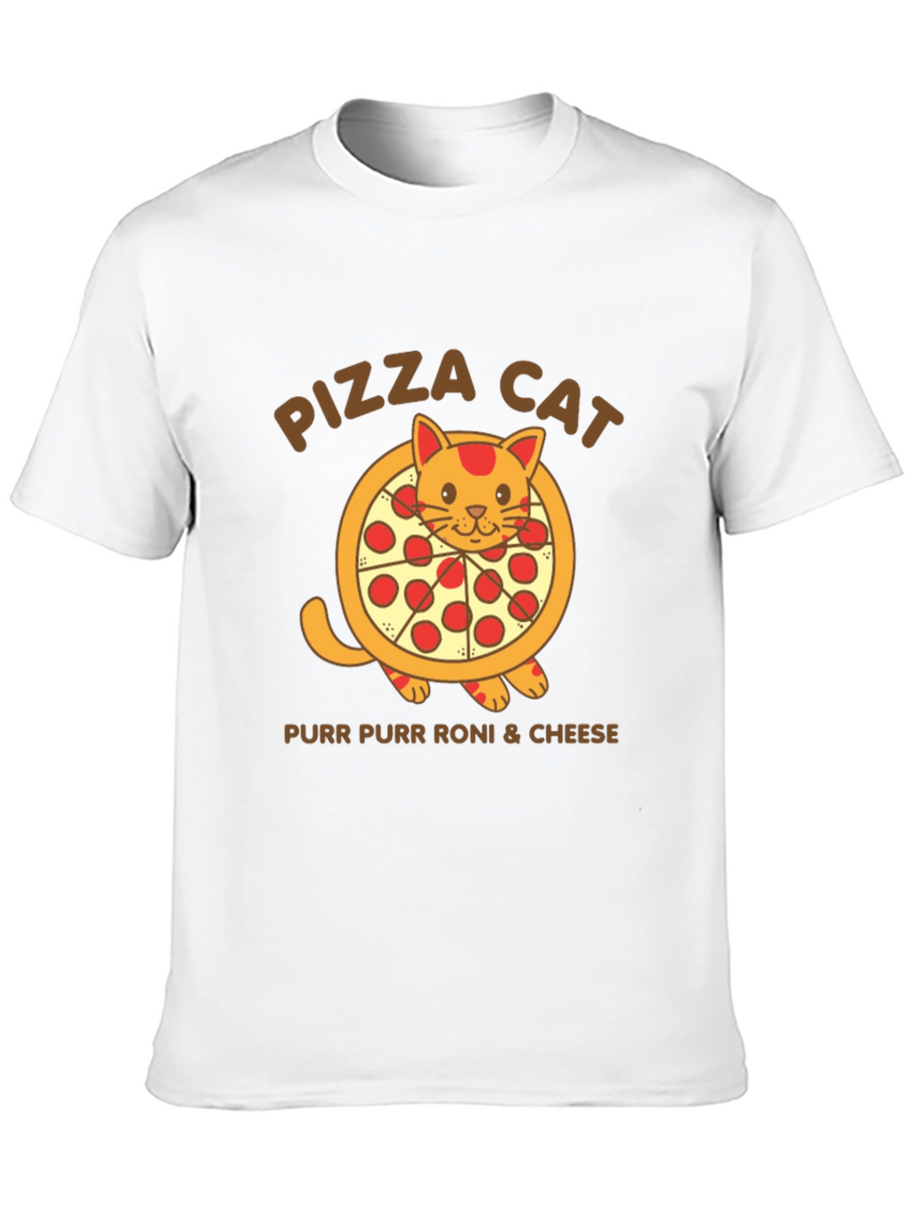 Pizza Cat T-Shirt - Purr Purr Roni & Cheese