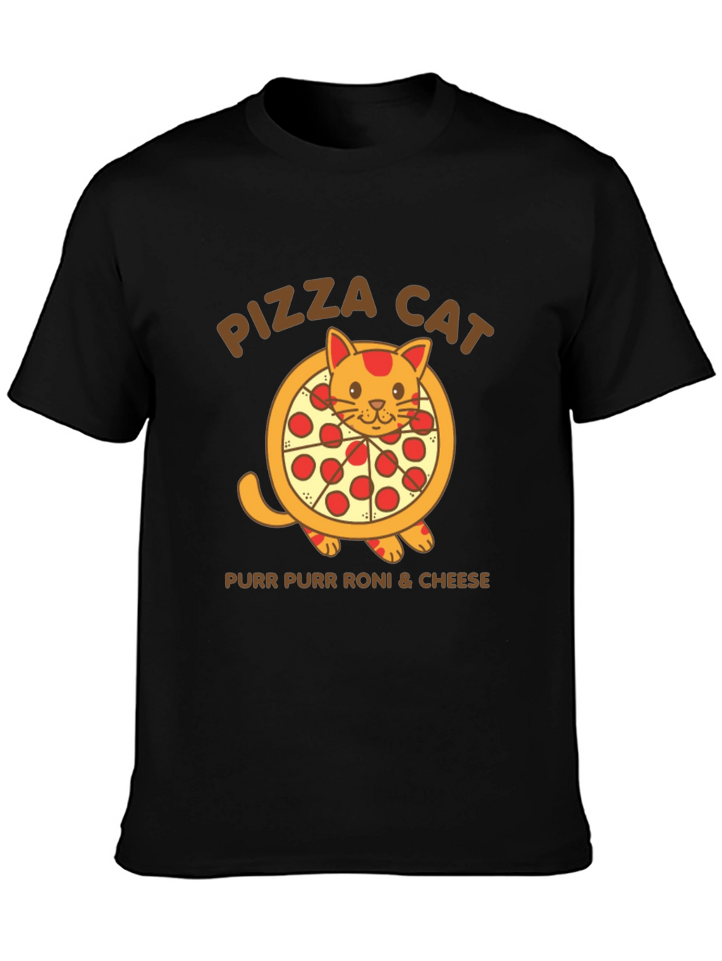 Pizza Cat T-Shirt - Purr Purr Roni & Cheese
