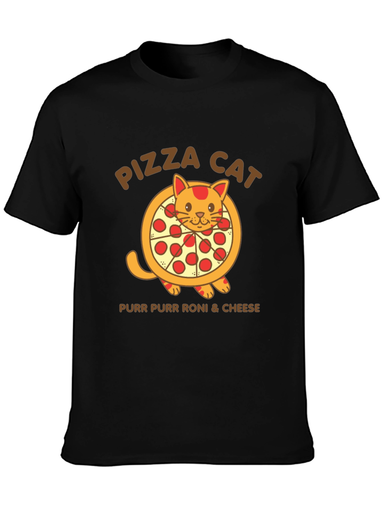 Pizza Cat T-Shirt - Purr Purr Roni & Cheese