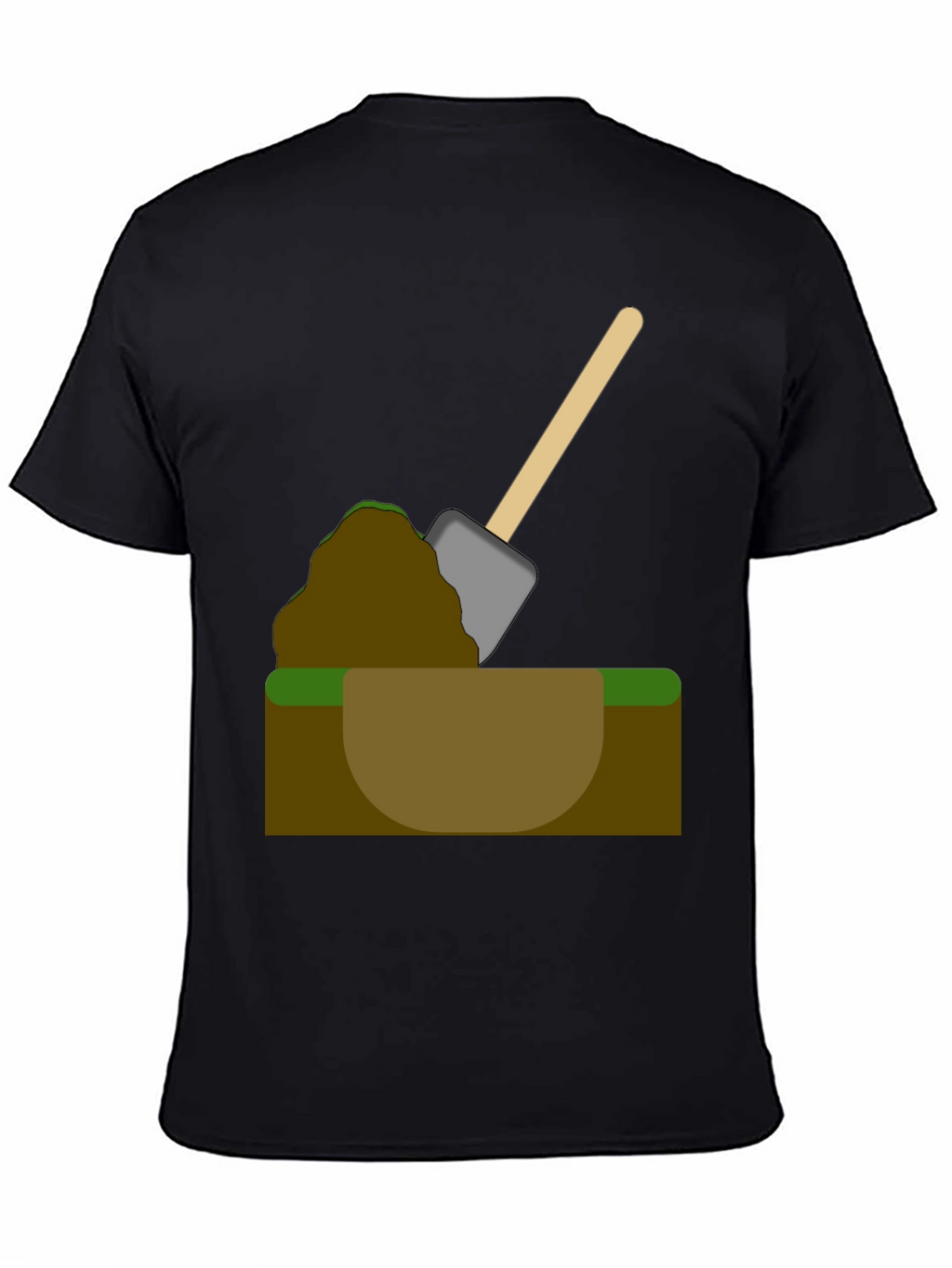Digging T-Shirt - Cartoon Shovel in Hole Graphic Tee